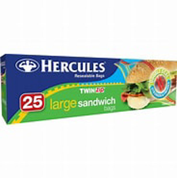 Hercules Large Sandwhich Bags 25 Pack
