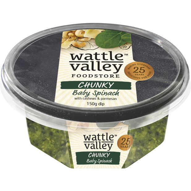 Wattle Valley Chunky Baby Spinach Dip 150g