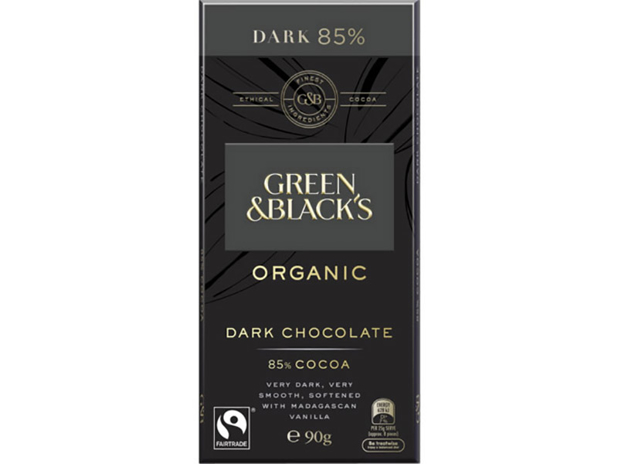 Green & Black's Organic Dark Chocolate 85% Cocoa 90g