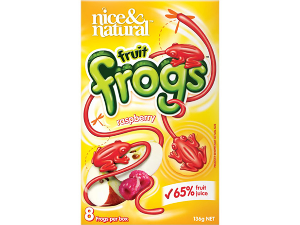 Nice & Natural Fruit Snack Frog Raspberry 136g