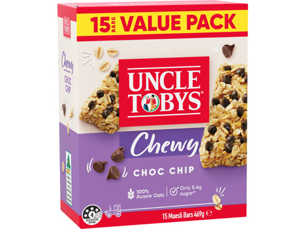 Uncle Toby's Muesli Bar Chocolate Chip Value Pack 469g
