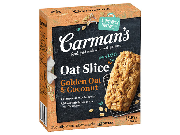 Carman's Oat Slice Golden Oat & Coconut 175g