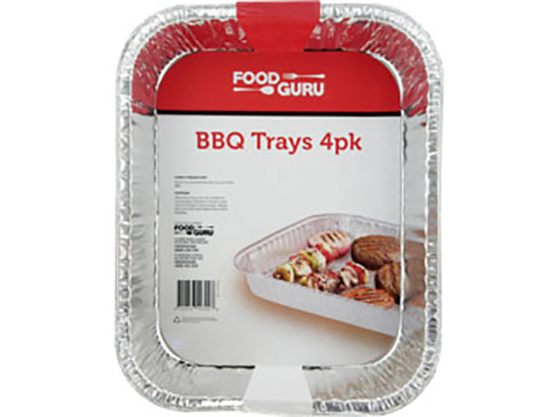 Food Guru Foil BBQ Trays 4-Pack