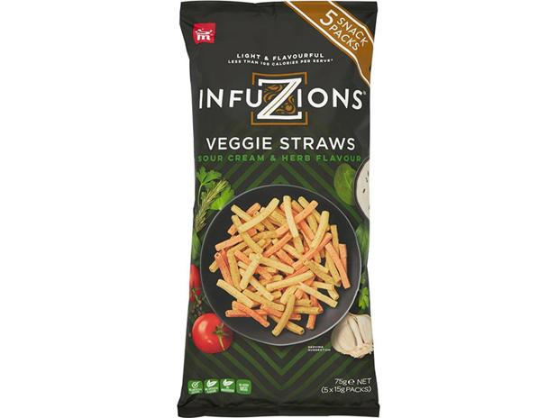 Majans Infuzions Veggie Straws Sour Cream & Herbs Flavour 5 Pack