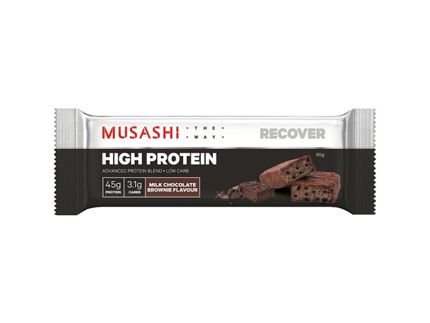 Musashi High Protein Milk Choc Brownie Bar 90g