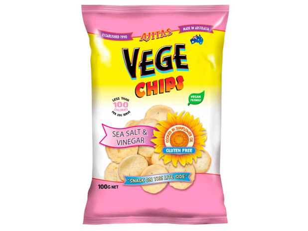Ajitas Vege Chips Sea Salt & Vinegar 100g