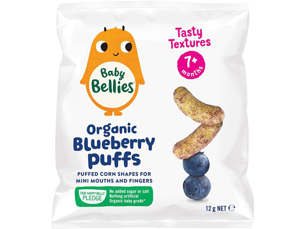 Baby Bellies Organic Puffs Blueberry 12g