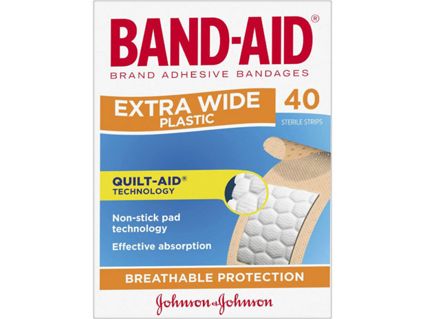 Band-Aid Plaster Strips Extra Wide 40 Pack
