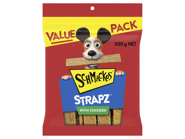 Schmackos Strapz Dog Treat Chicken Bag 500g
