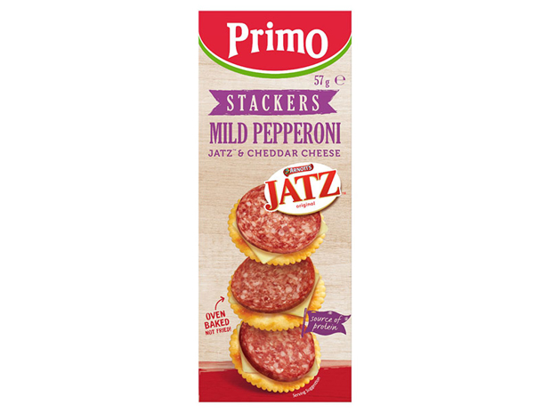 Primo Stackers Pepperoni with Jatz Crackers and Cheddar Cheese 57g