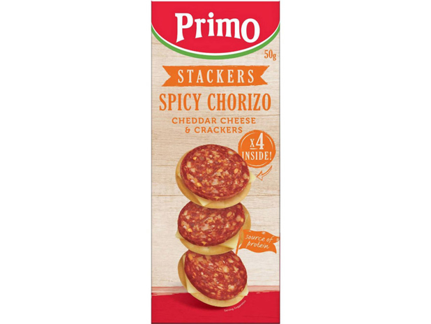 Primo Stackers Spicy Chorizo Cheddar Cheese & Crackers 50g