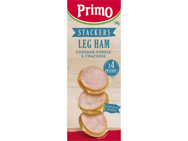 Primo Stackers Leg Ham Cheddar Cheese & Crackers 50g