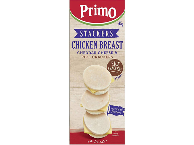 Primo Stackers Chicken Breast With Cheddar Cheese & Crackers 45g