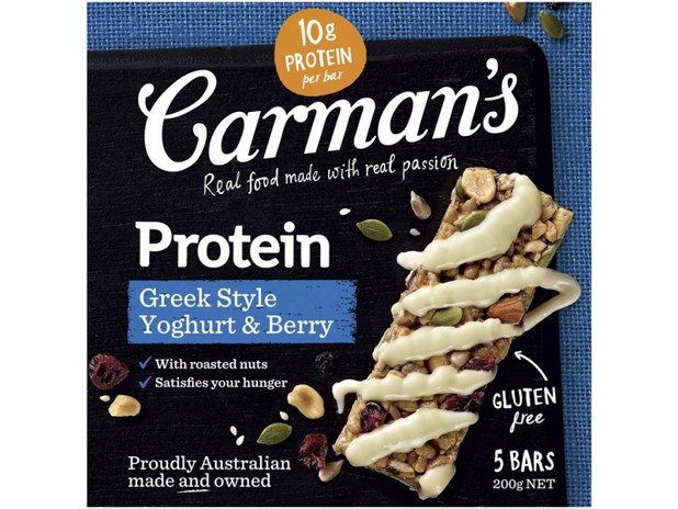 Carman's Greek Style Yoghurt & Berry Protein Bars 5 Pack