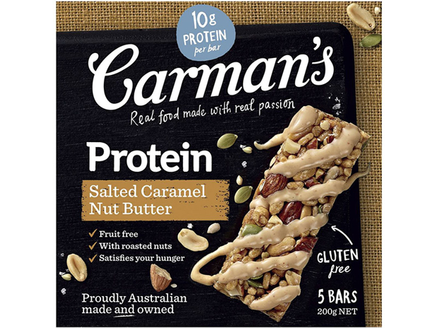 Carman's Gourmet Protein Bars Salted Caramel Bars 5 Pack