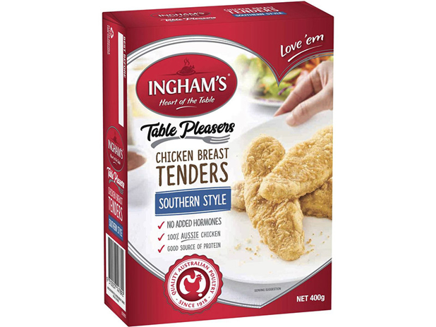 INGHAM'S Frozen Chicken Breast Tenders Southern Style 400g