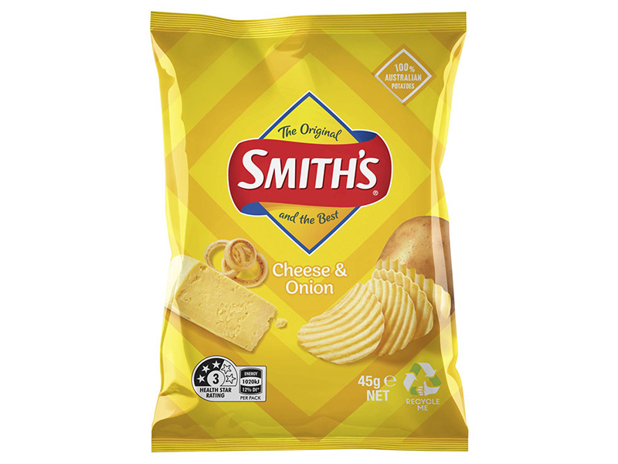 Smith's Single Pack Crinkle Cheese & Onion 45g