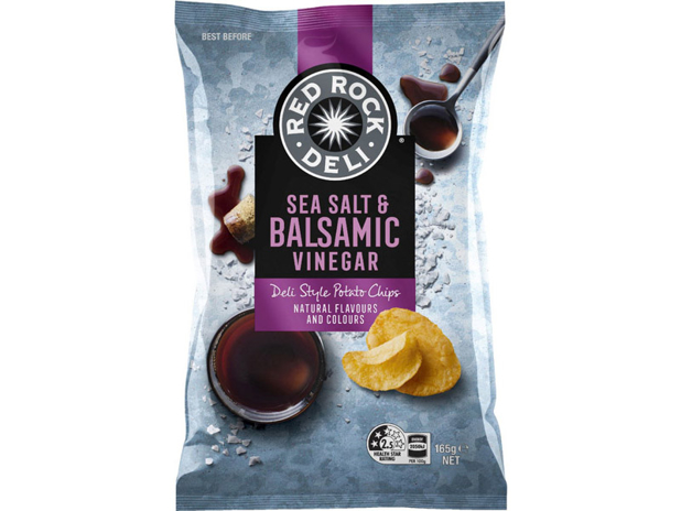 Red Rock Deli Sea Salt & Balsamic Vinegar Potato Chips 165g