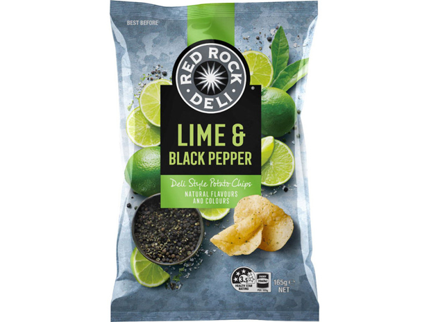 Red Rock Deli Lime & Black Pepper Potato Chips 165g