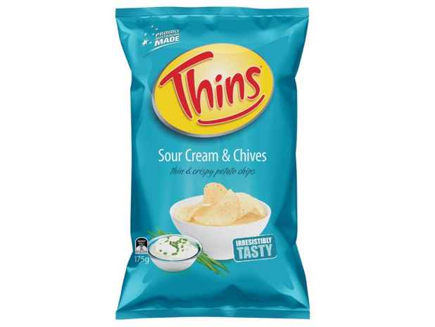 Thins Sour Cream & Chives Chips 175g