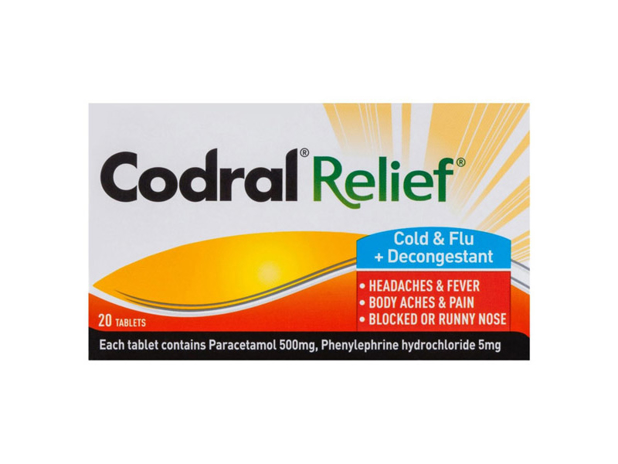 Codral Relief Cold & Flu + Decongestant 20 Pack