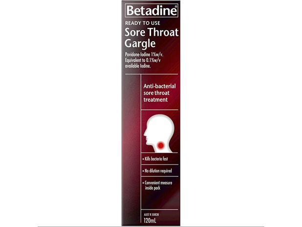Betadine Ready To Use Sore Throat Gargle 120 Millilitre