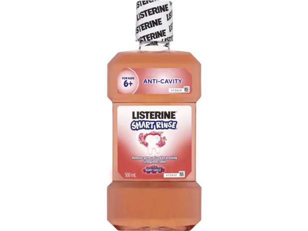 Listerine Smart Rinse Mouthwash For Kids Berry 500 Millilitre