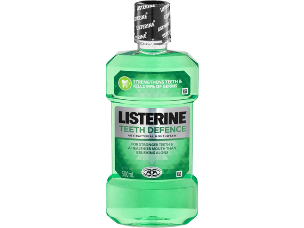 Listerine Teeth Defence Mouthwash Antiseptic With Fluoride 500 Millilitre