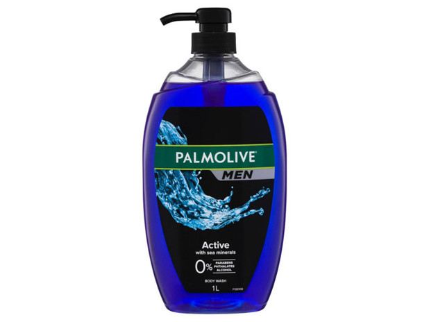 Palmolive Men Active Body Wash With Sea Minerals 0% Parabens Recyclable 1 Litre