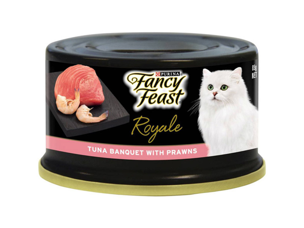 Fancy Feast Royale Adult Cat Food Tuna Whole Prawn 85g