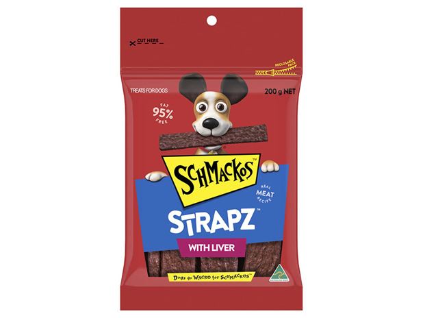 Schmackos Strapz Dog Treat Liver Bag 200g