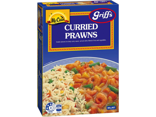Griffs Meal Curried Prawns & Rice 400g