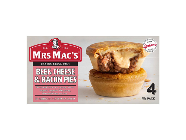 Mrs Mac's Beef, Cheese & Bacon Pies 4 Pack