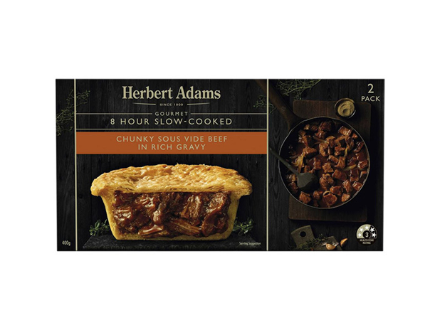 Herbert Adams Pies Chunky Slow Cooked Beef 2 Pack