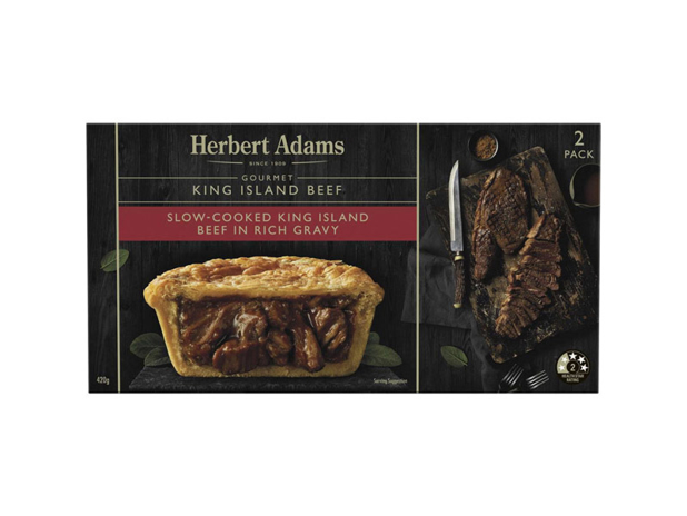 Herbert Adams Pies King Island Beef 2 Pack