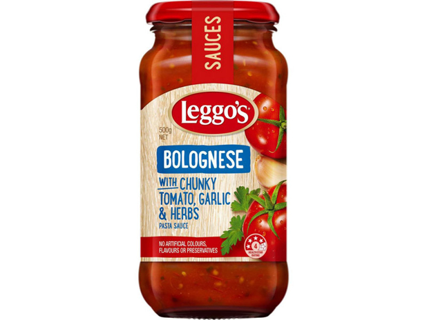 Leggo's Pasta Sauce Bolognese With Chunky Tomato Garlic & Herbs 500g