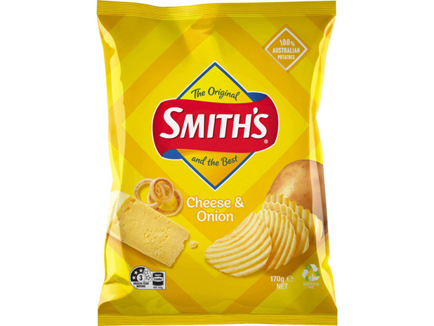 Smith's Crinkle Cut Cheese & Onion Potato Chips 170g