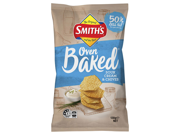 Smith's Oven Baked Sour Cream & Chives 130g