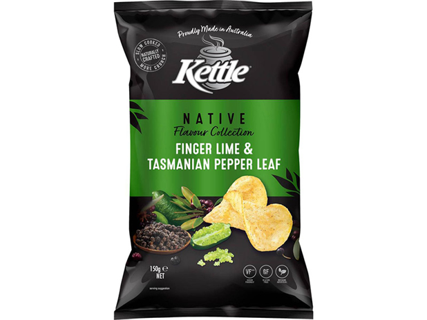 Kettle Native Finger Lime & Tasmanian Pepper Leaf Chips 150g
