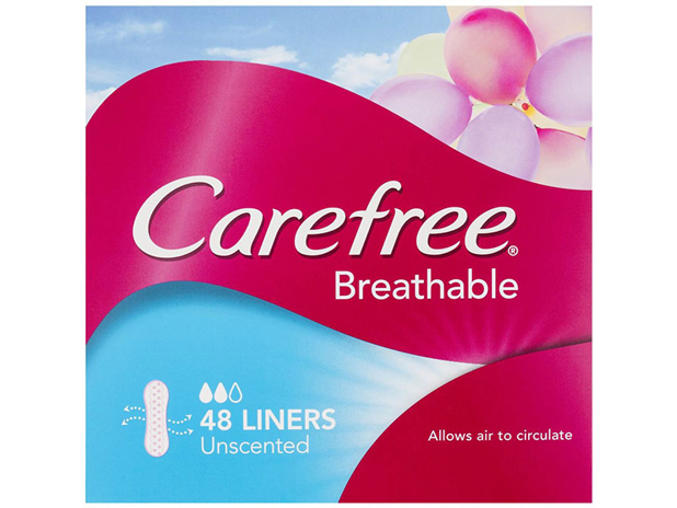 Carefree Panty Liners Breathable 48 Pack