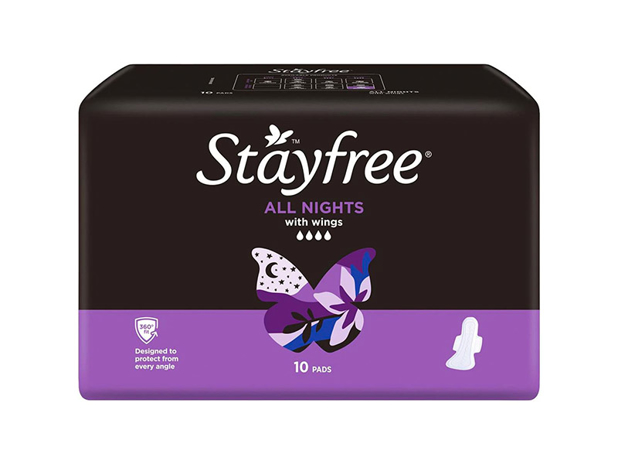 Stayfree All Nights Extra Long With Wings Pads 10 Pack