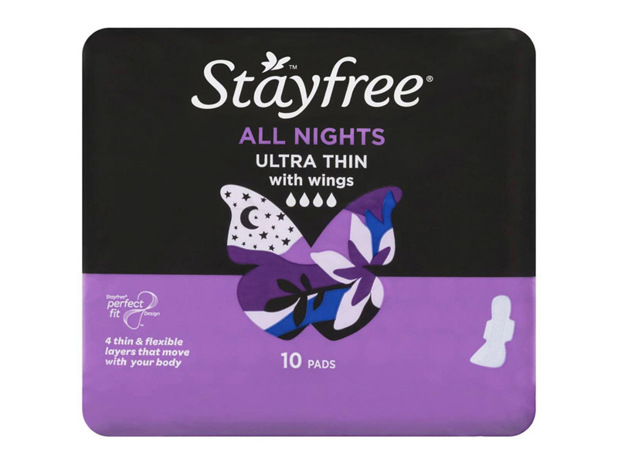 Stayfree Ultra Thin All Nights With Wings 10 Pack