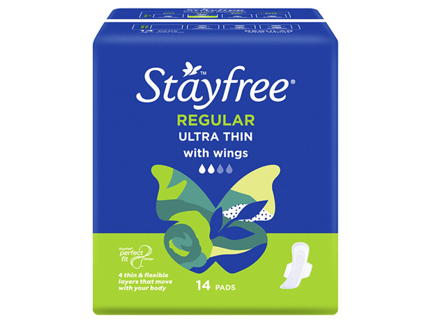 Stayfree UltraThin Regular Pads with Wings 14 Pack