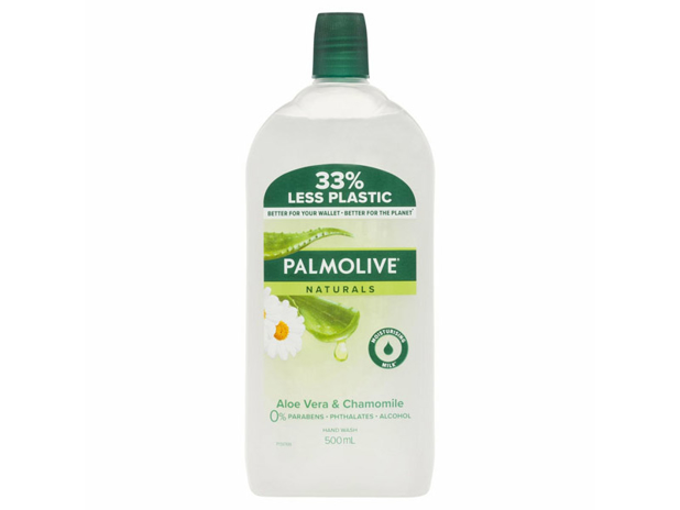 Palmolive Naturals Liquid Hand Wash Soap Aloe Vera & Chamomile with Moisturising Milk Refill & Save 