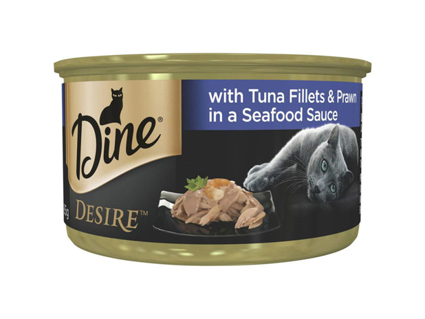 Dine Desire Tuna & Prawn In Sauce Grain Free Wet Cat Food 85g