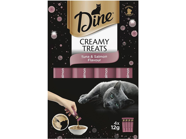 Dine Creamy Treats Tuna & Salmon Flavour Cat Treat 4 Pack