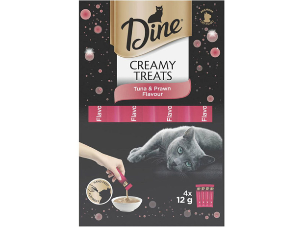 Dine Creamy Treats Prawn & Tuna 4 Pack