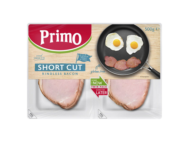 Primo Rindless Short Cut Bacon Twin Pack 500g