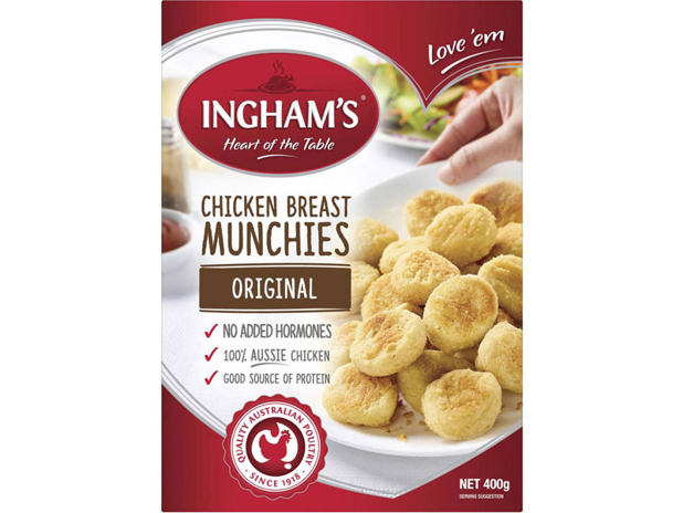 INGHAM'S Crumbed Chicken Breast Munchies 400g